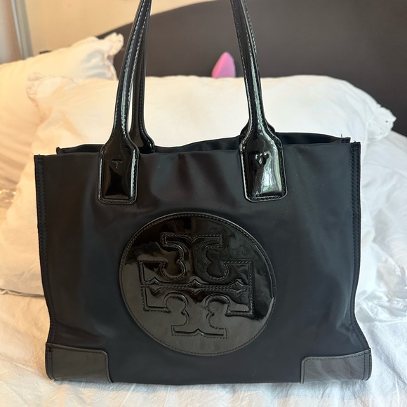 Tory Burch Handbags - Tory Burch Black Tote with Embossed Logo
